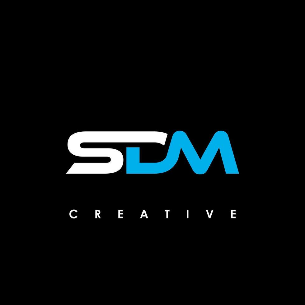 sdm brief eerste logo ontwerp sjabloon vector illustratie