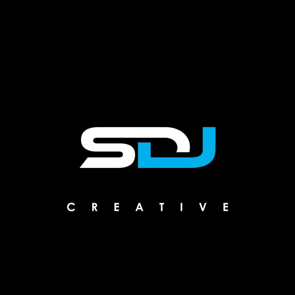 sdj brief eerste logo ontwerp sjabloon vector illustratie