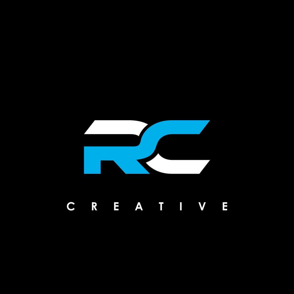 rc brief eerste logo ontwerp sjabloon vector illustratie