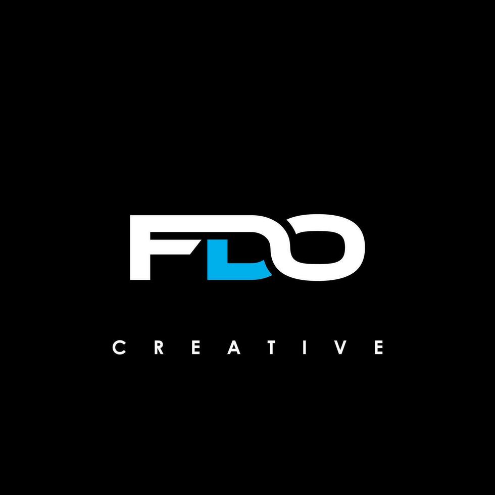 fdo brief eerste logo ontwerp sjabloon vector illustratie