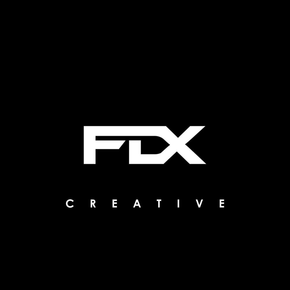 fdx brief eerste logo ontwerp sjabloon vector illustratie