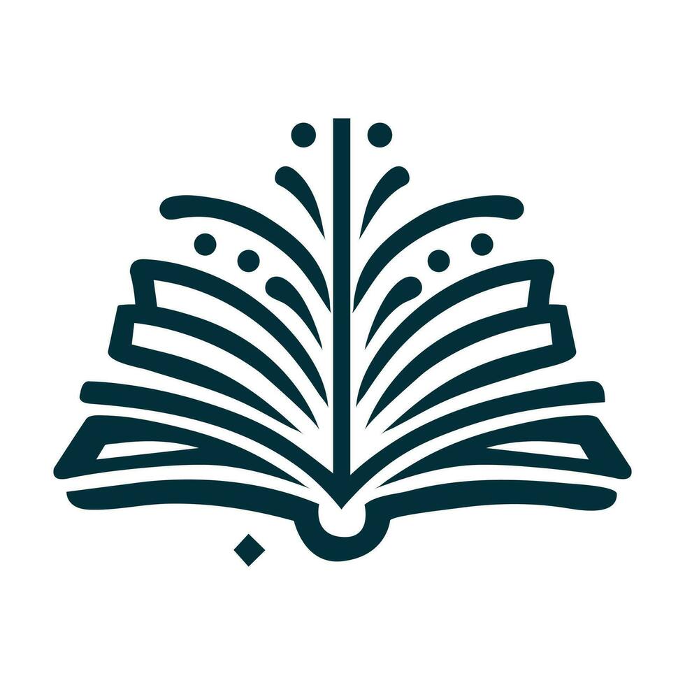 Open boek symbool voor literatuur. Open boek literatuur vlak illustratie in een vector vector voor de web.