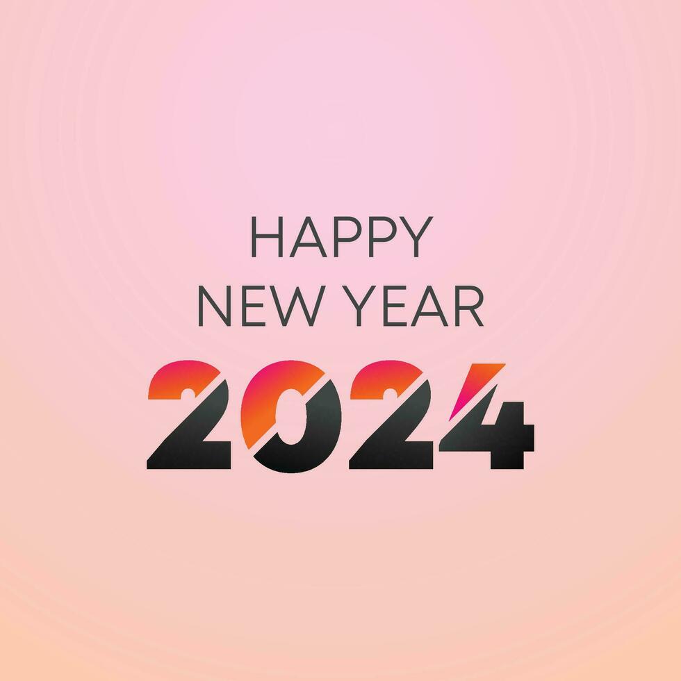 gelukkig nieuw jaar 2024 viering banier vector