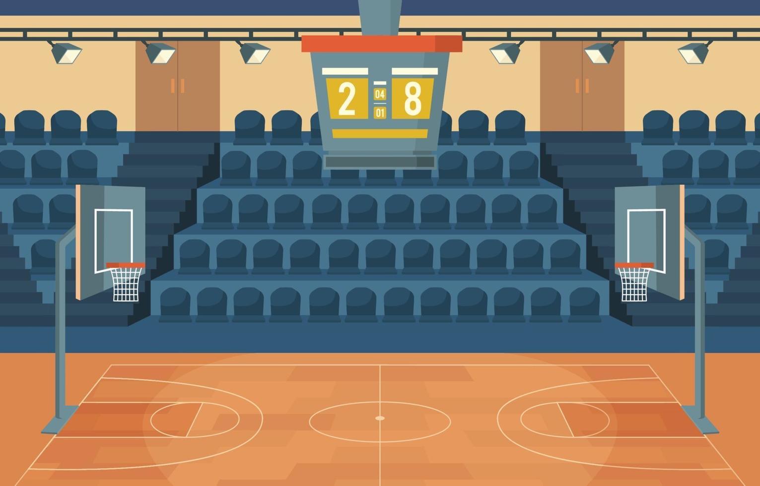 indoor basketbal rechtbanken achtergrond vector