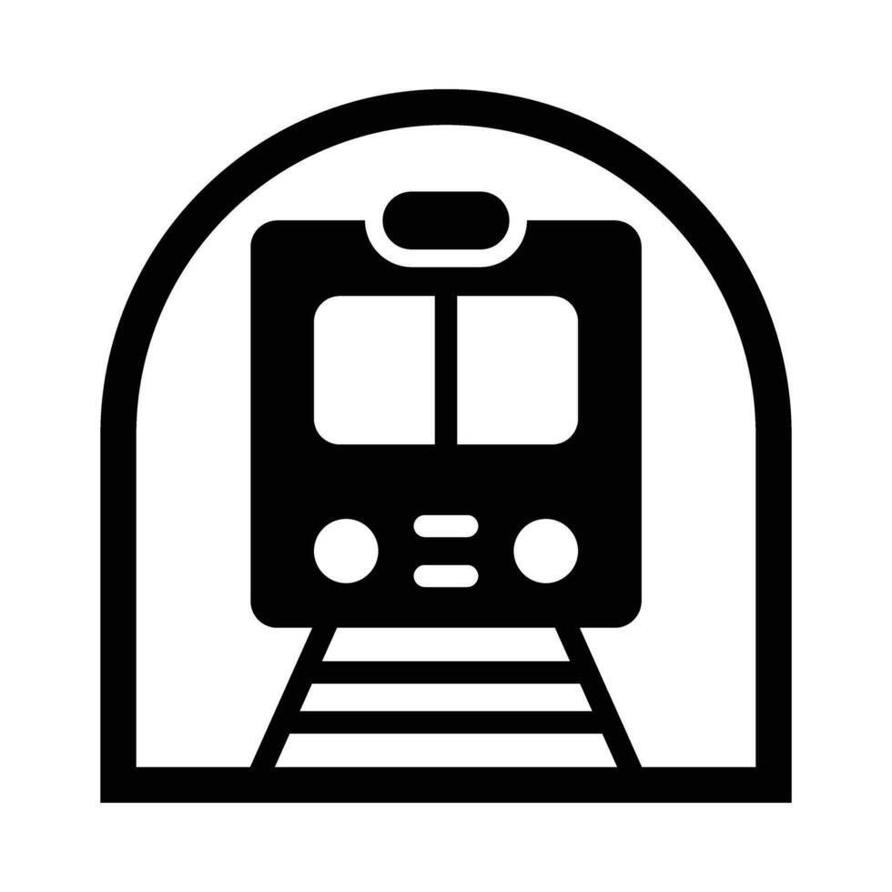 metro vector glyph icoon voor persoonlijk en reclame gebruiken.