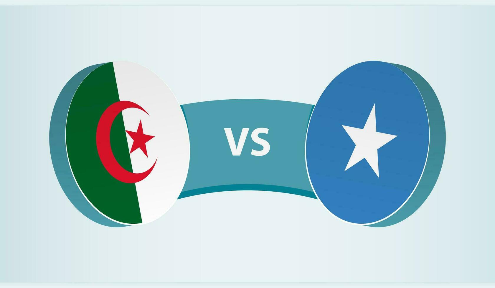 Algerije versus Somalië, team sport- wedstrijd concept. vector