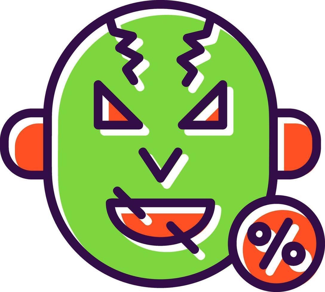 verdisconteerd zombie vector icoon ontwerp