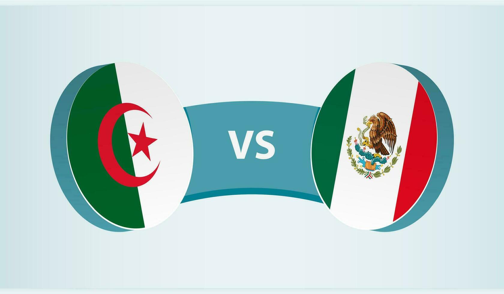Algerije versus Mexico, team sport- wedstrijd concept. vector