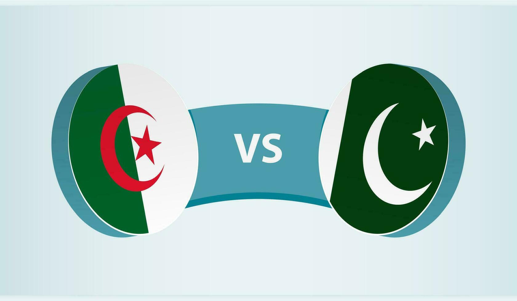 Algerije versus Pakistan, team sport- wedstrijd concept. vector
