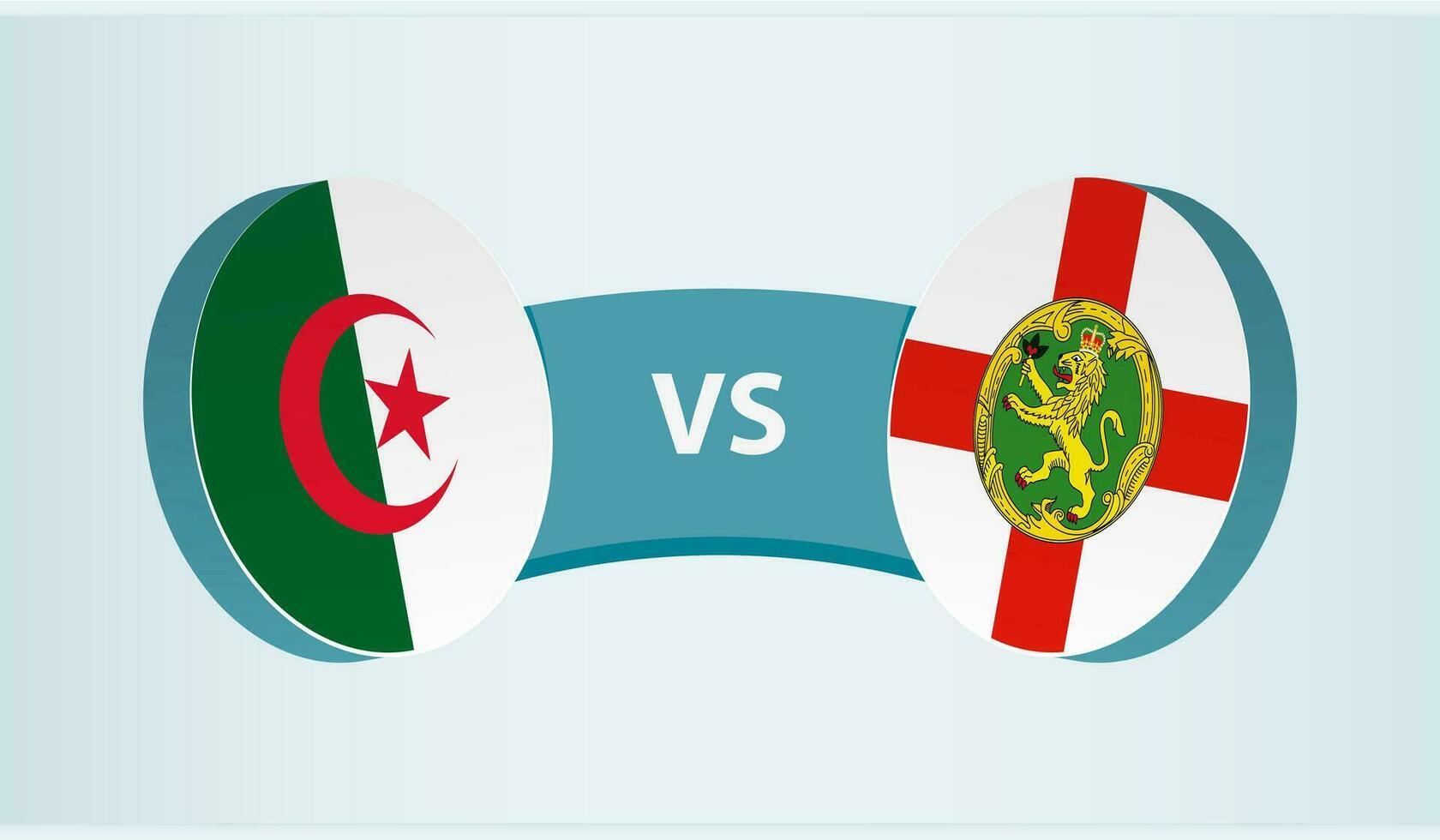 Algerije versus elzen, team sport- wedstrijd concept. vector