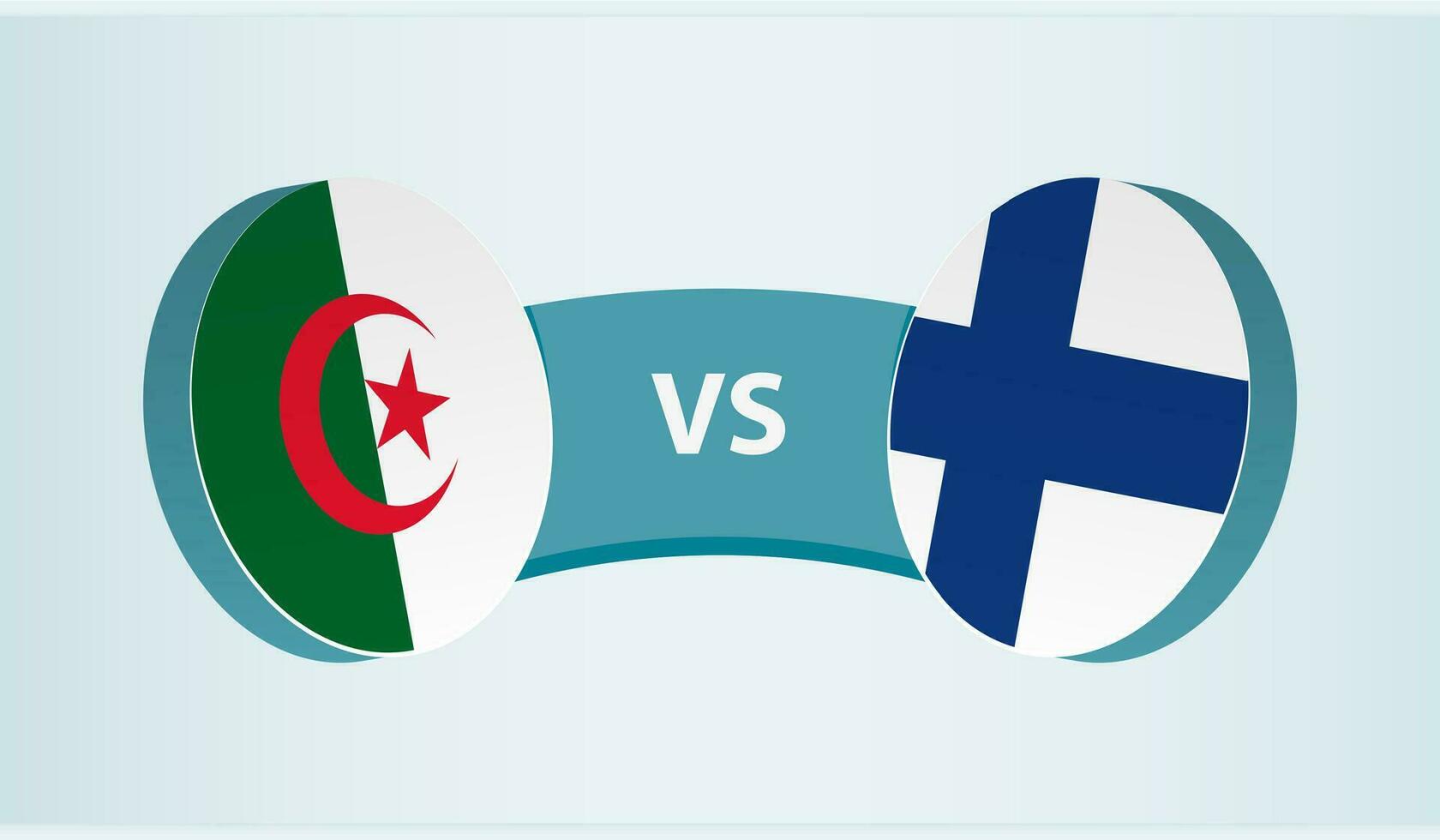 Algerije versus Finland, team sport- wedstrijd concept. vector