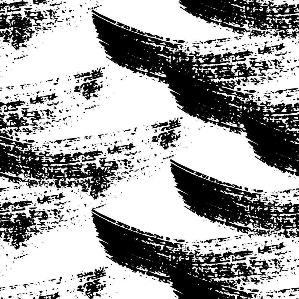 naadloos patroon met zwart penseelstreken vector