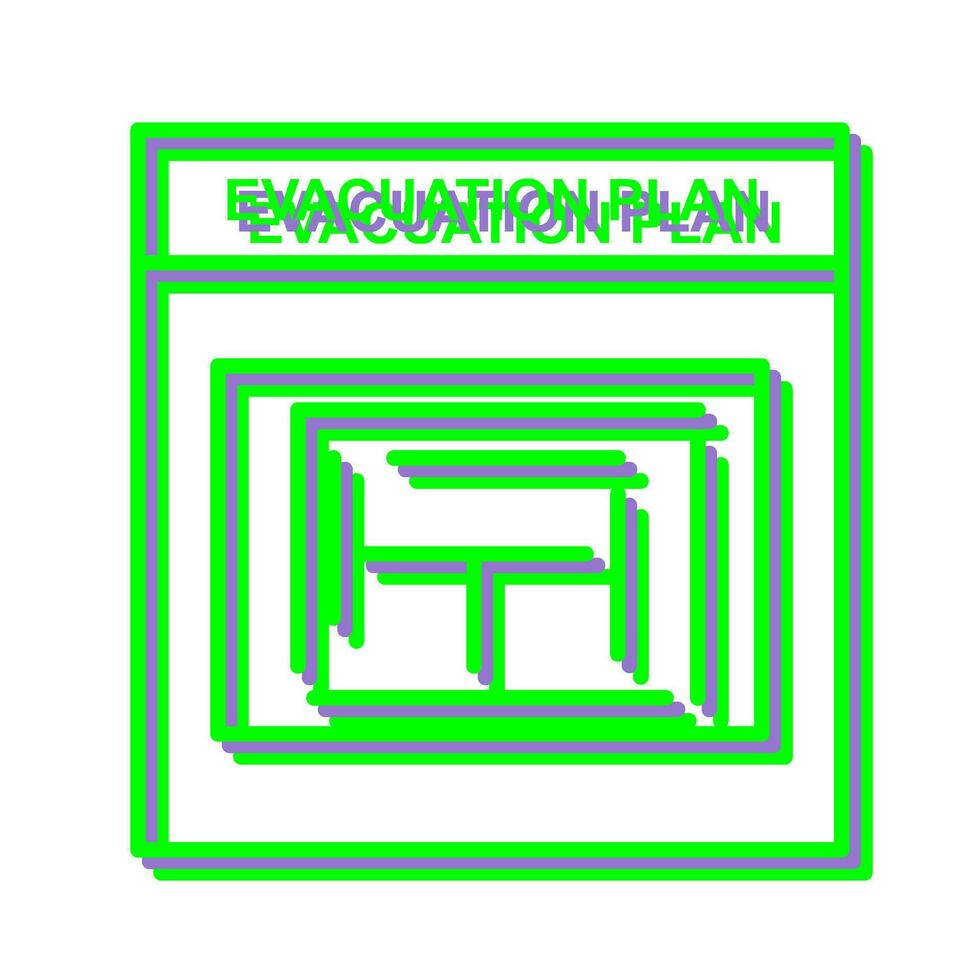 evacuatie plan vector icoon