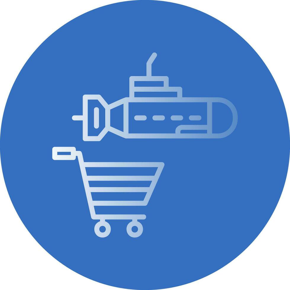 boodschappen doen onderzeeër vector icoon ontwerp