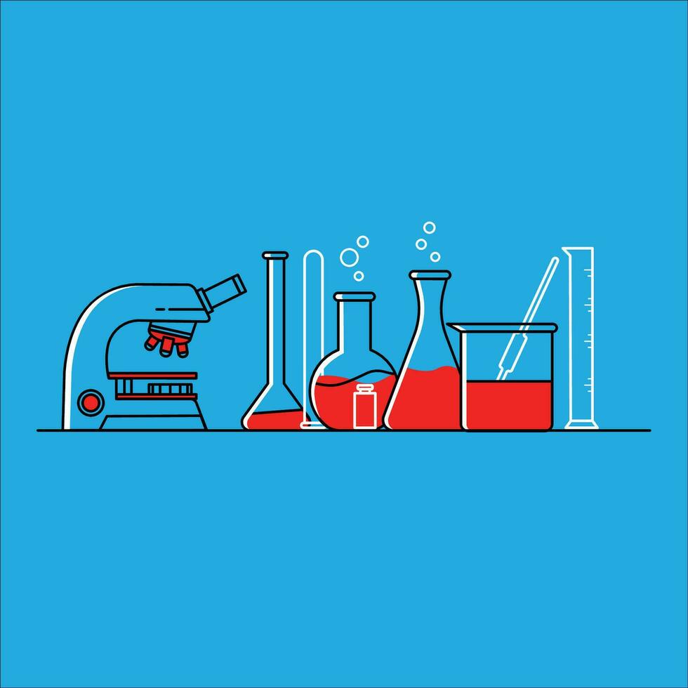 laboratorium gereedschap en uitrusting pro vector