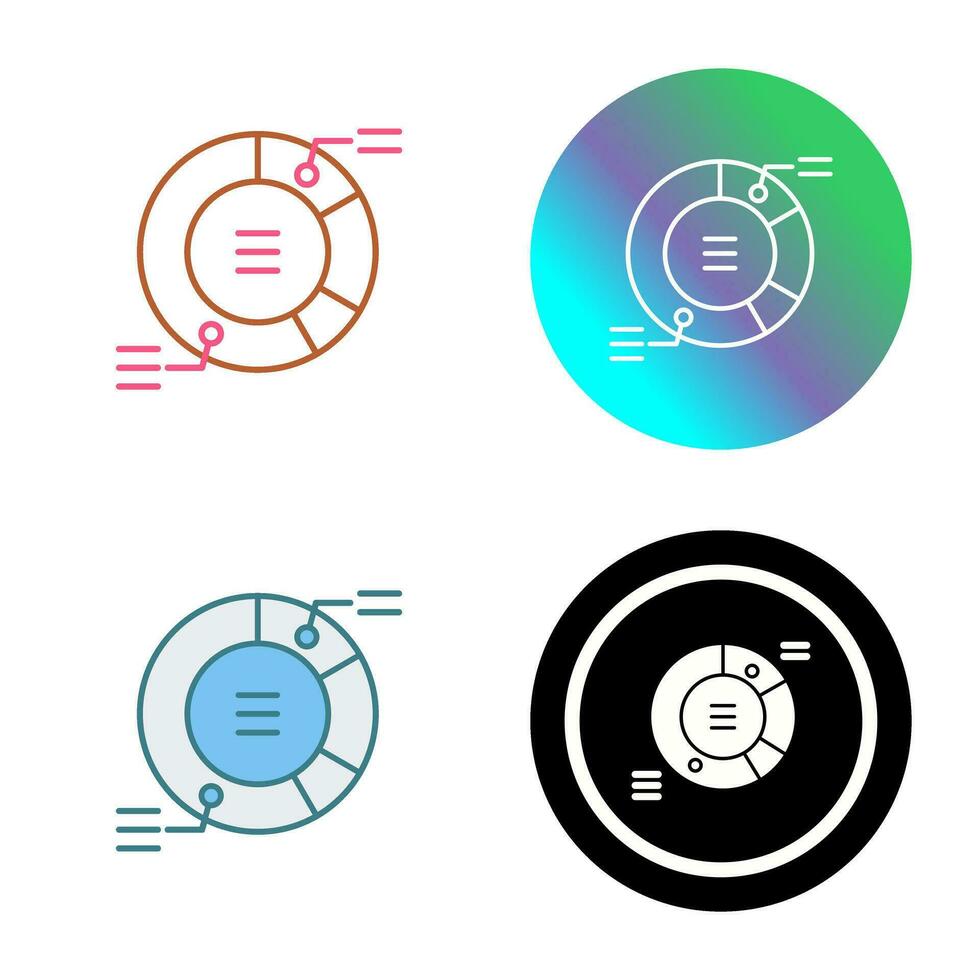 cirkeldiagram vector pictogram