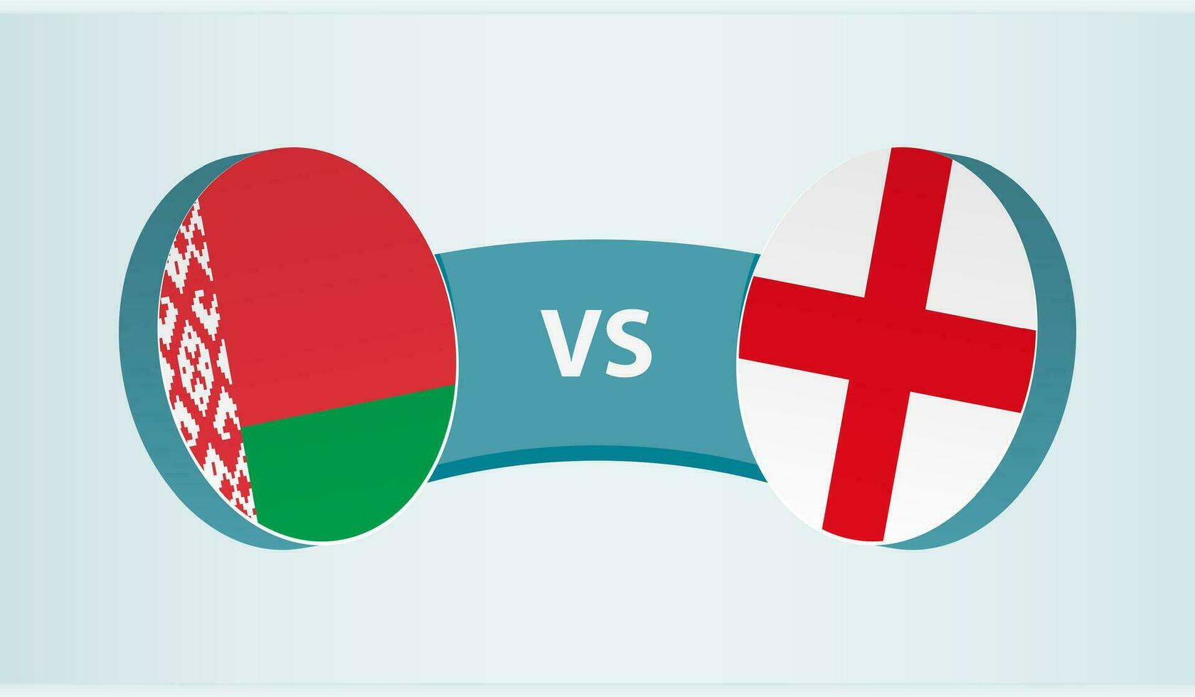 Wit-Rusland versus Engeland, team sport- wedstrijd concept. vector