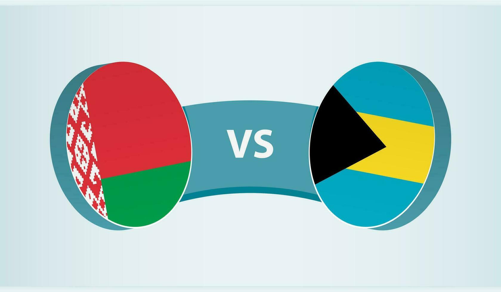 Wit-Rusland versus de Bahamas, team sport- wedstrijd concept. vector