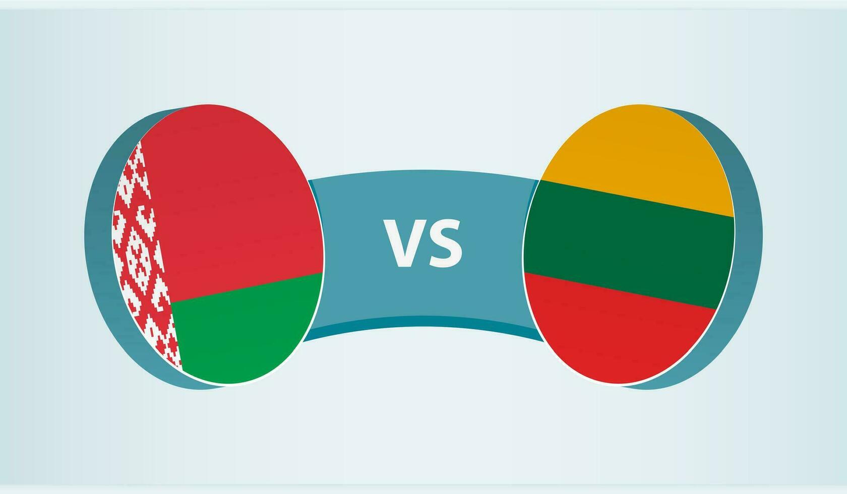 Wit-Rusland versus Litouwen, team sport- wedstrijd concept. vector