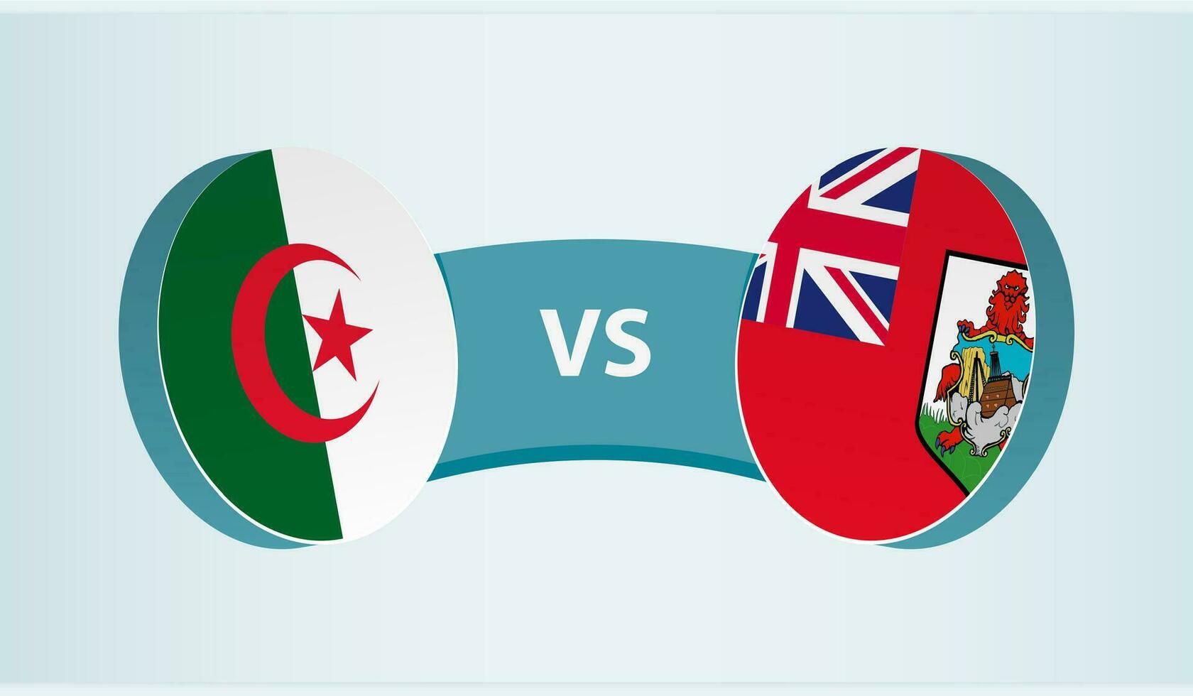 Algerije versus bermuda, team sport- wedstrijd concept. vector