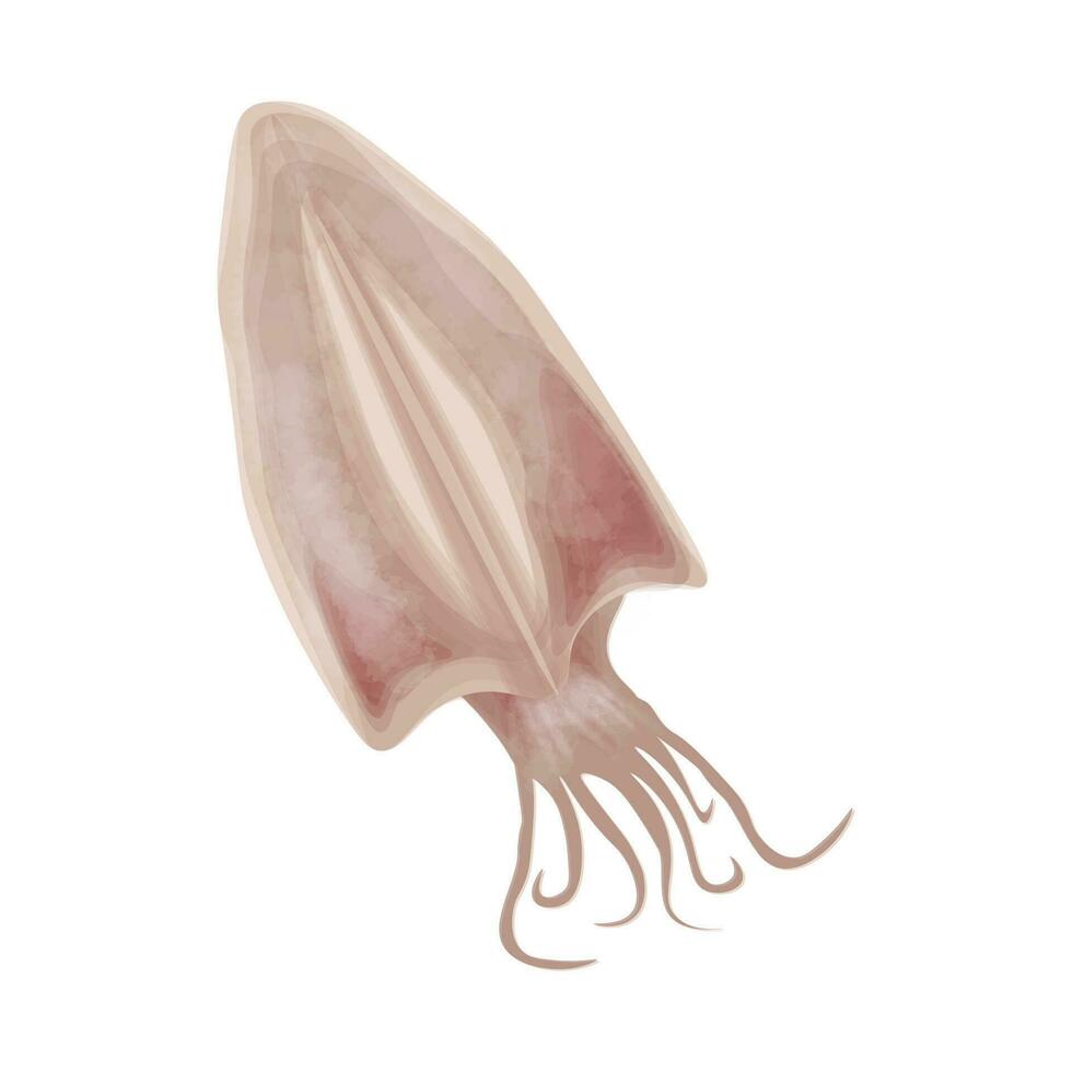 droog inktvis zeevruchten vector illustratie logo