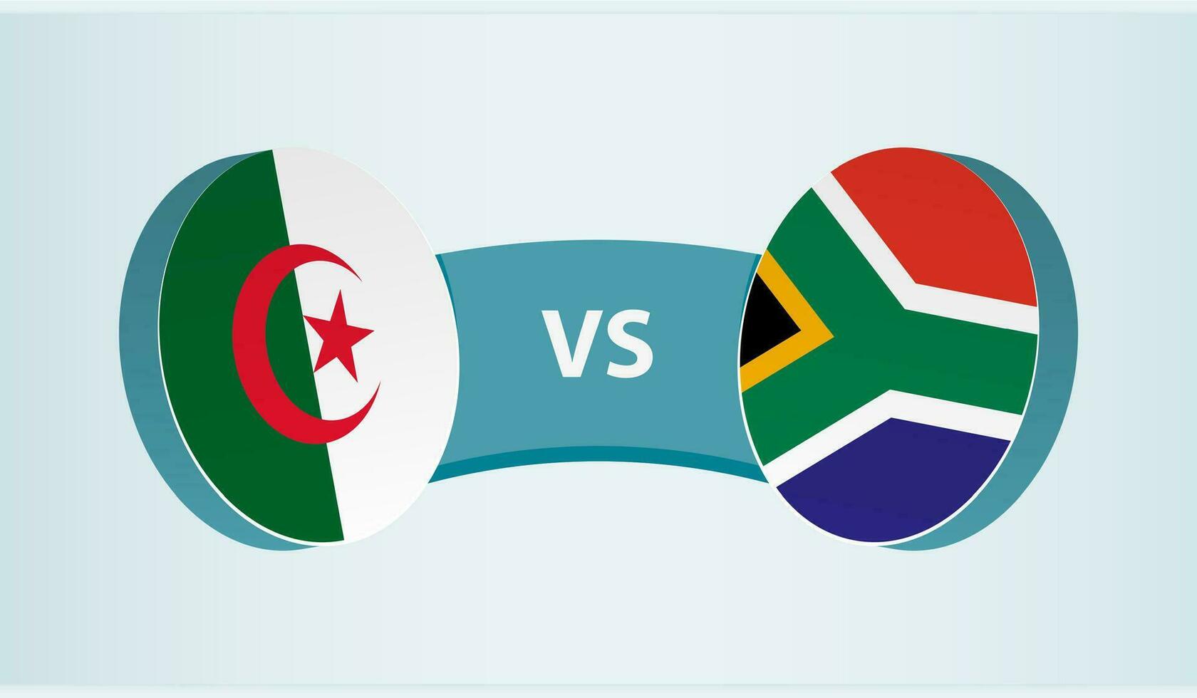 Algerije versus zuiden Afrika, team sport- wedstrijd concept. vector