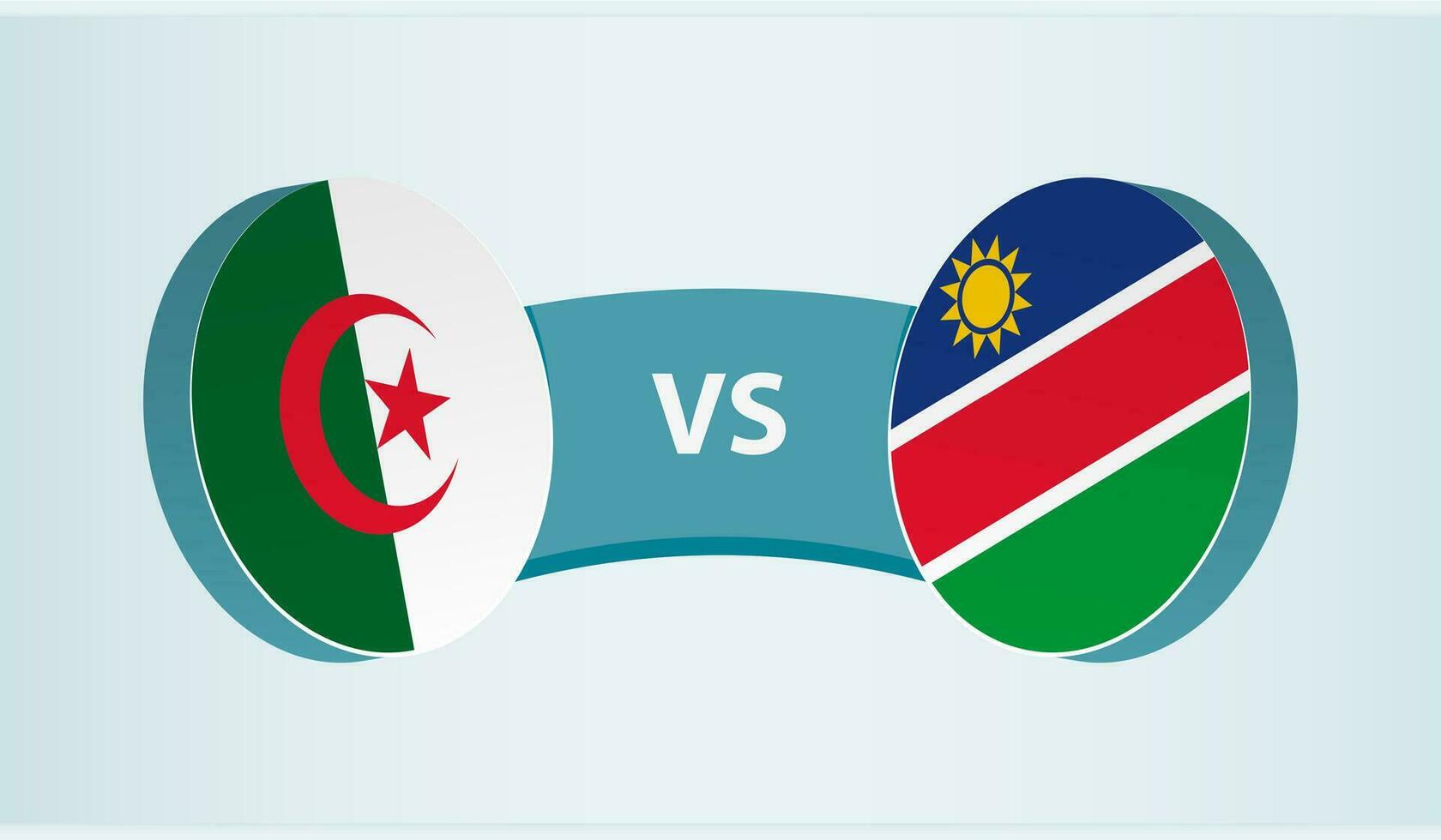 Algerije versus Namibië, team sport- wedstrijd concept. vector