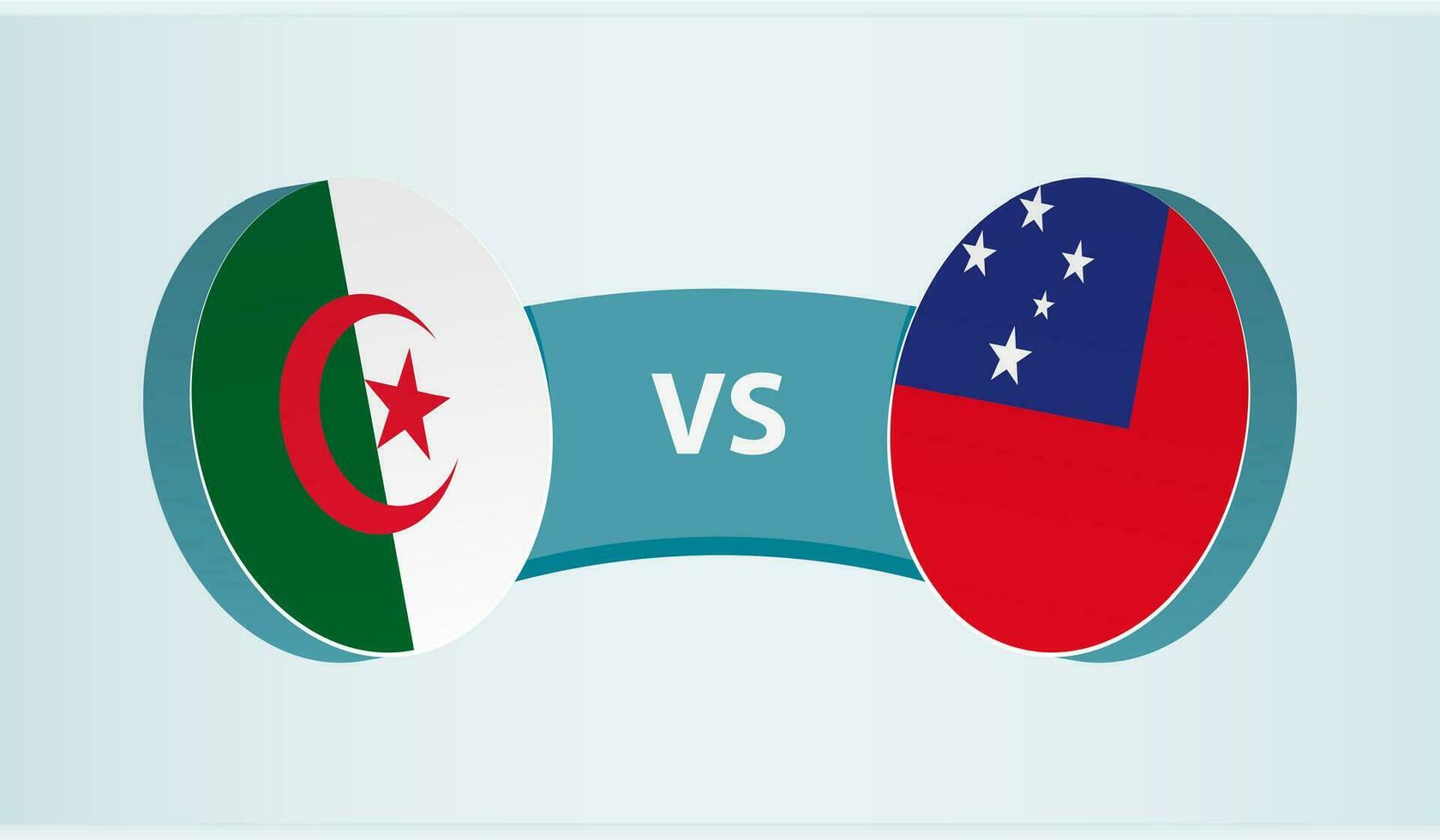 Algerije versus samoa, team sport- wedstrijd concept. vector