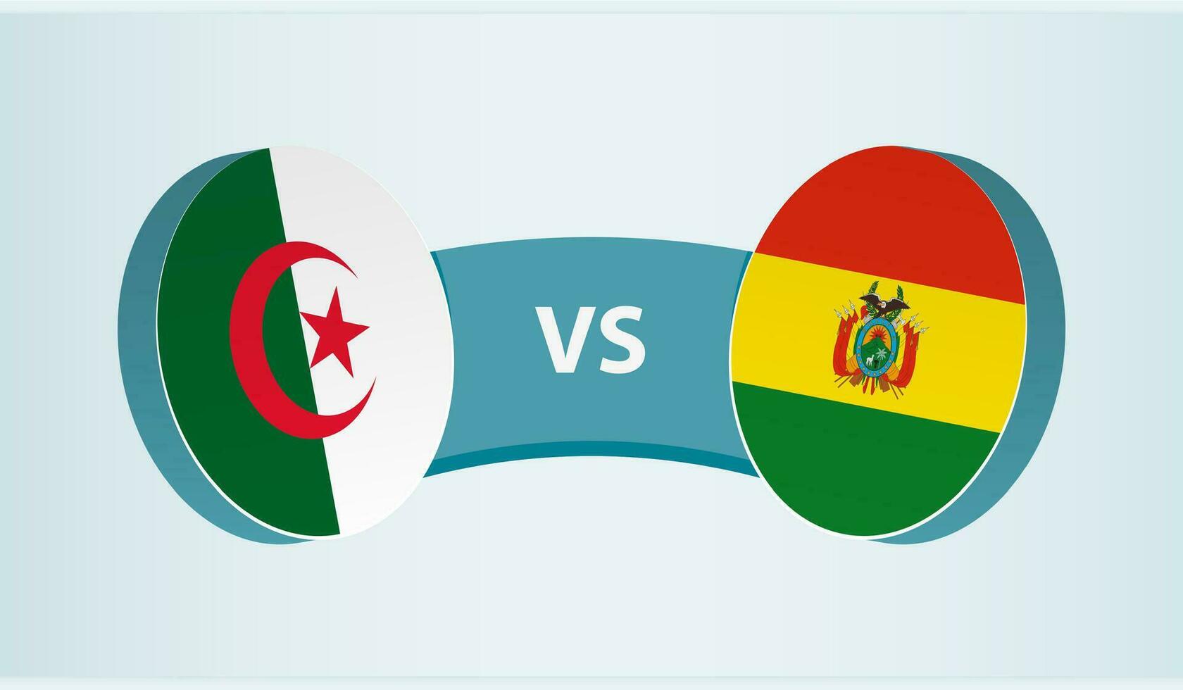 Algerije versus Bolivia, team sport- wedstrijd concept. vector