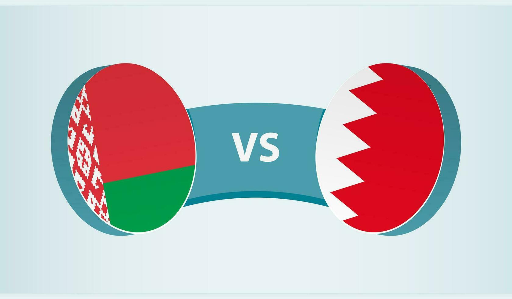 Wit-Rusland versus bahrein, team sport- wedstrijd concept. vector