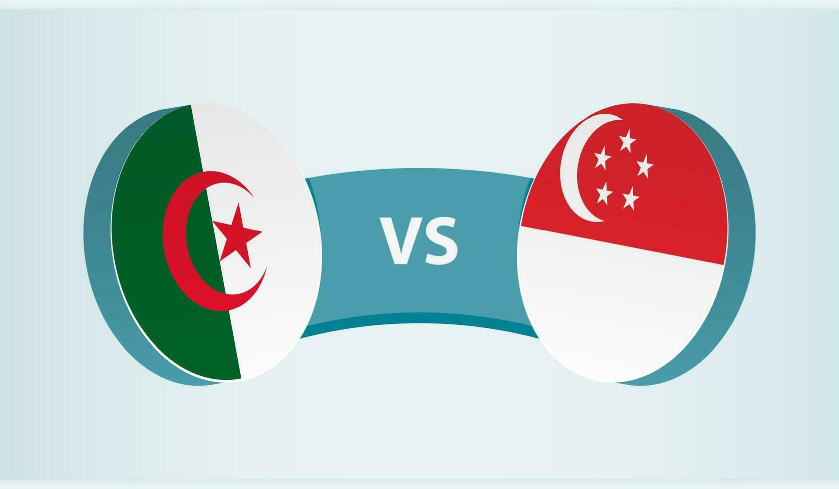 Algerije versus Singapore, team sport- wedstrijd concept. vector