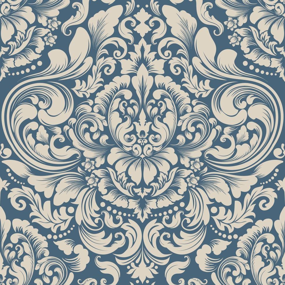 vintage damast naadloze patroon achtergrond vector