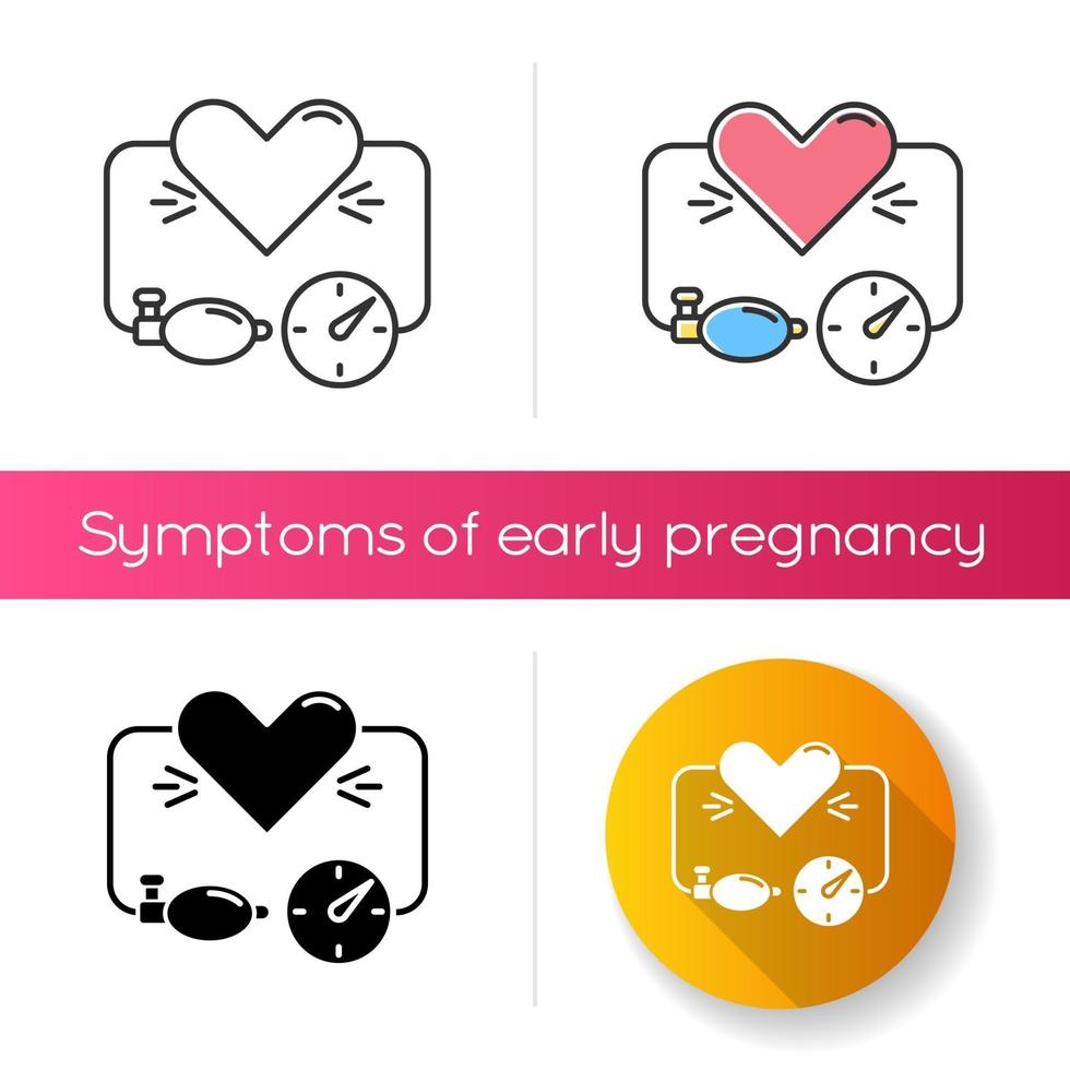 pictogram hoge bloeddruk vector