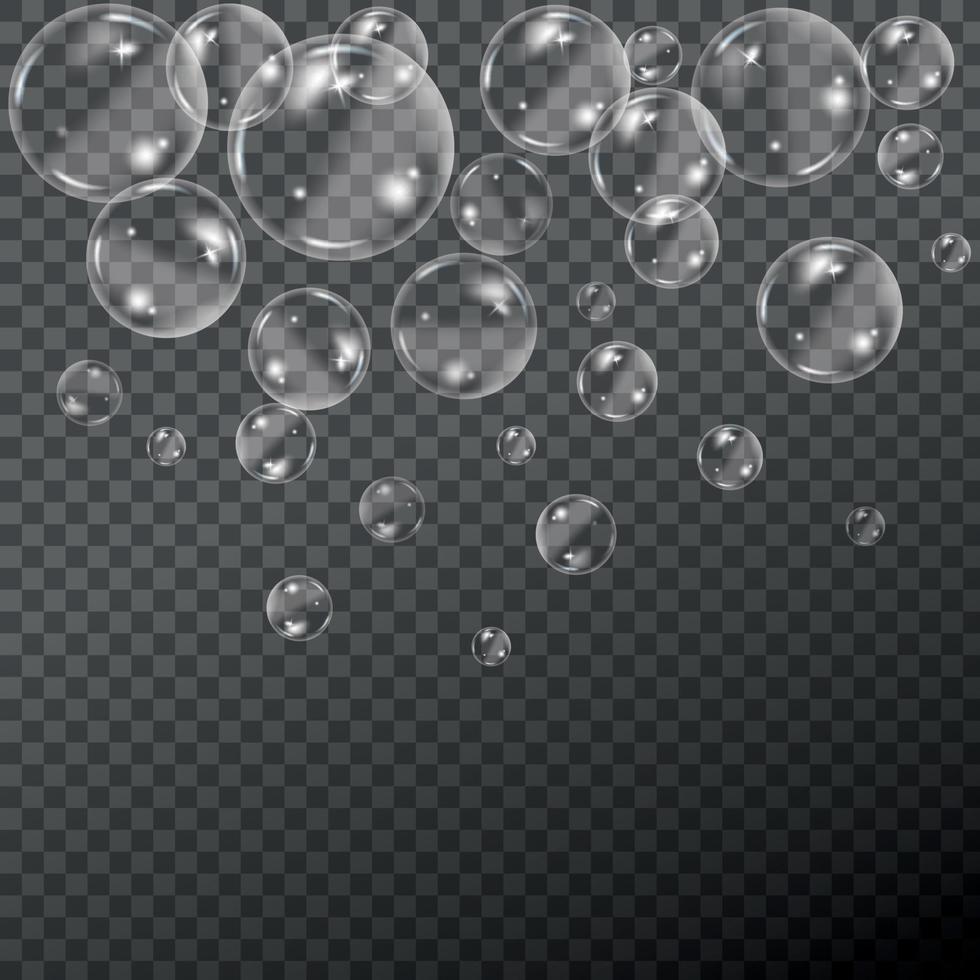 vectorillustratie van zeepbellen. vector