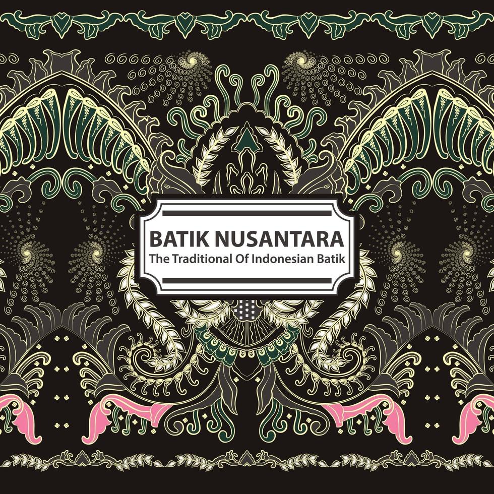 batik nusantara - de traditionele van de Indonesische batik vector
