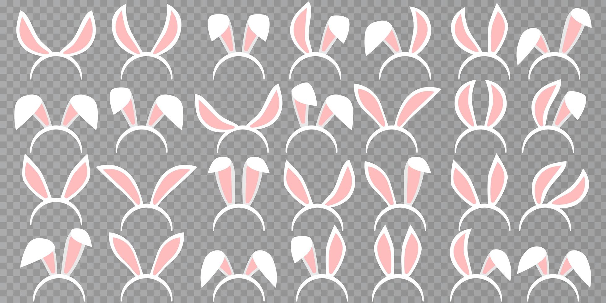 Pasen konijnen oren pictogrammen - grote reeks. vector