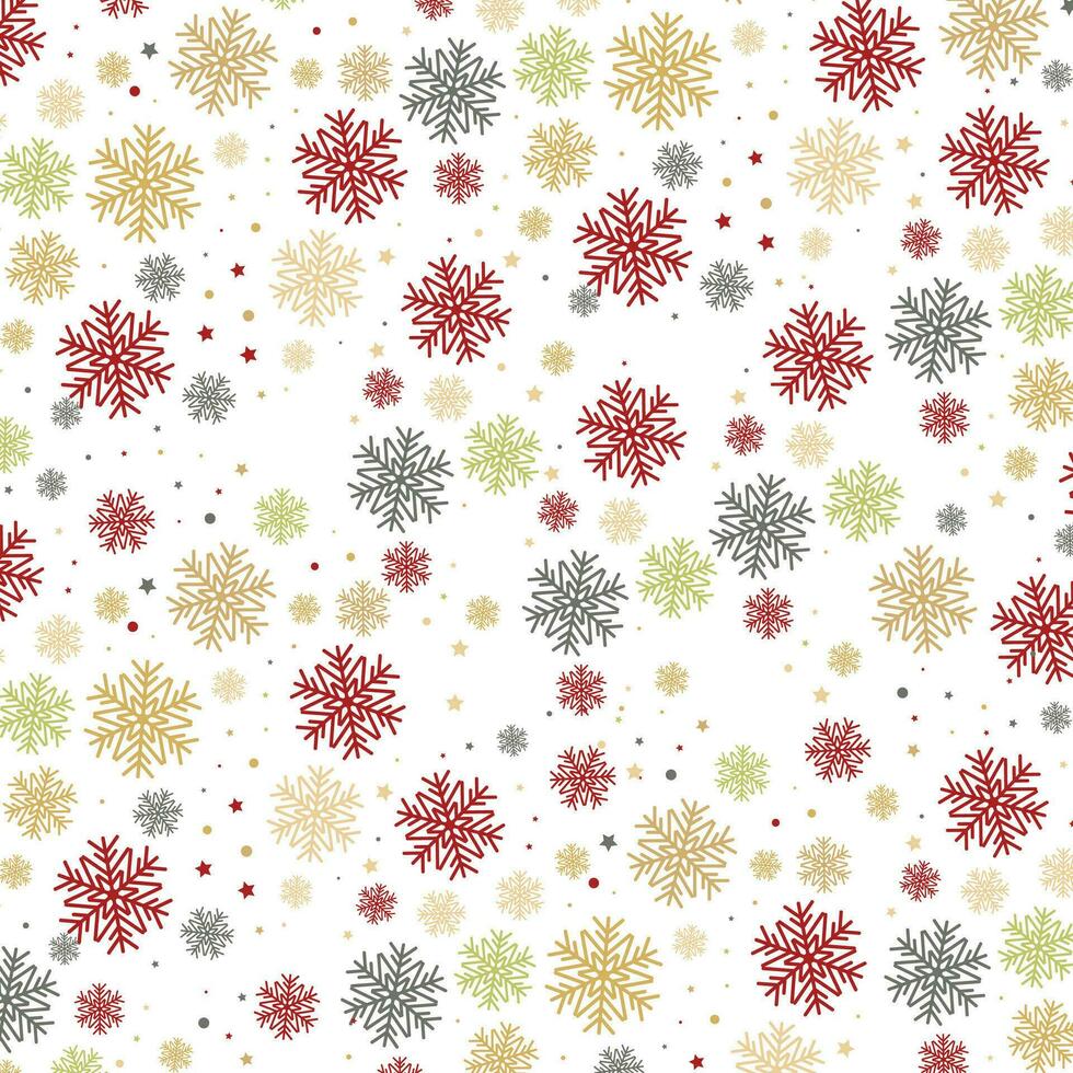 wijnoogst Kerstmis sneeuwvlok patroon vector