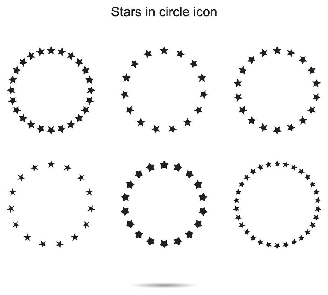 sterren in cirkel icoon, vector illustratie