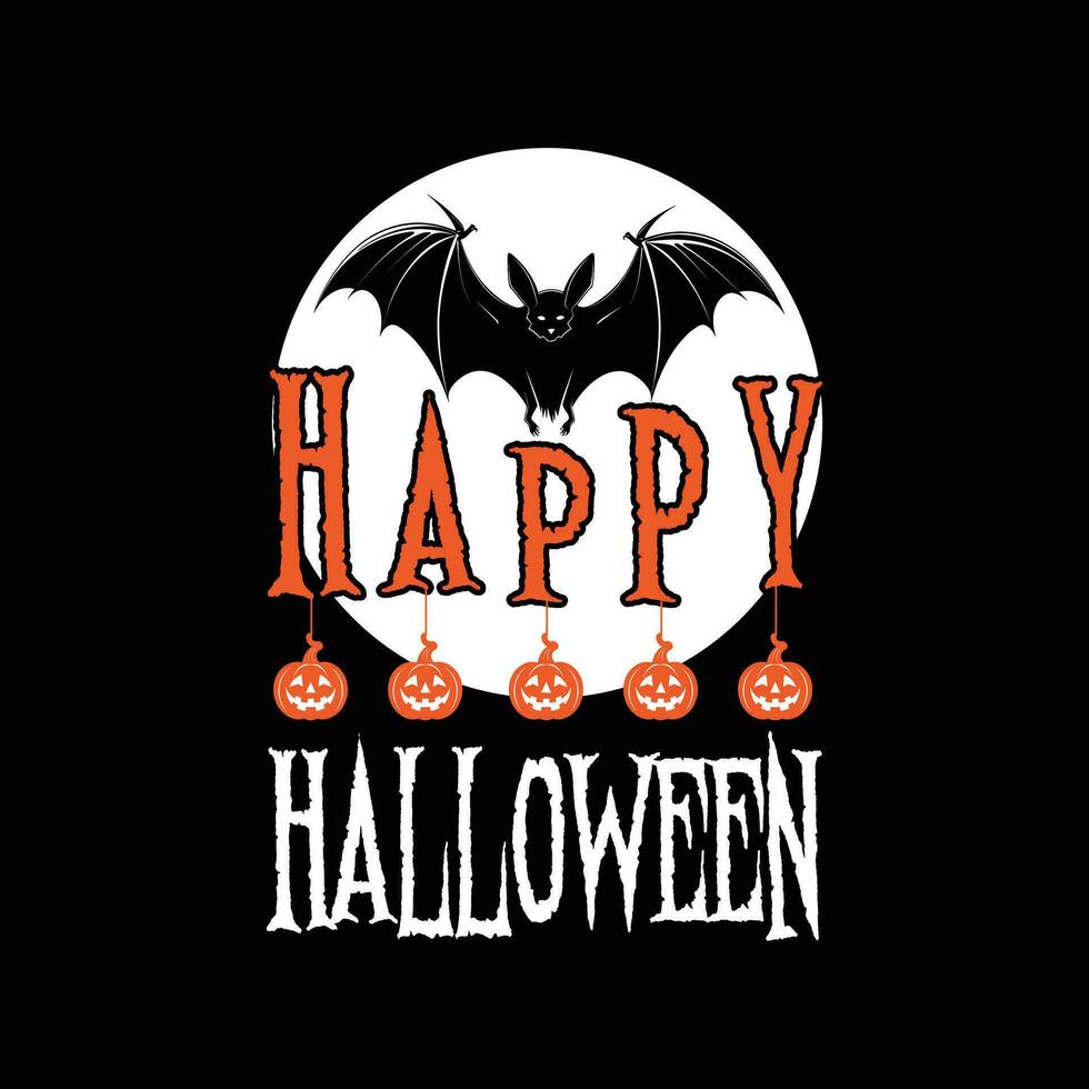 gelukkig halloween, halloween t-shirt ontwerp. vector