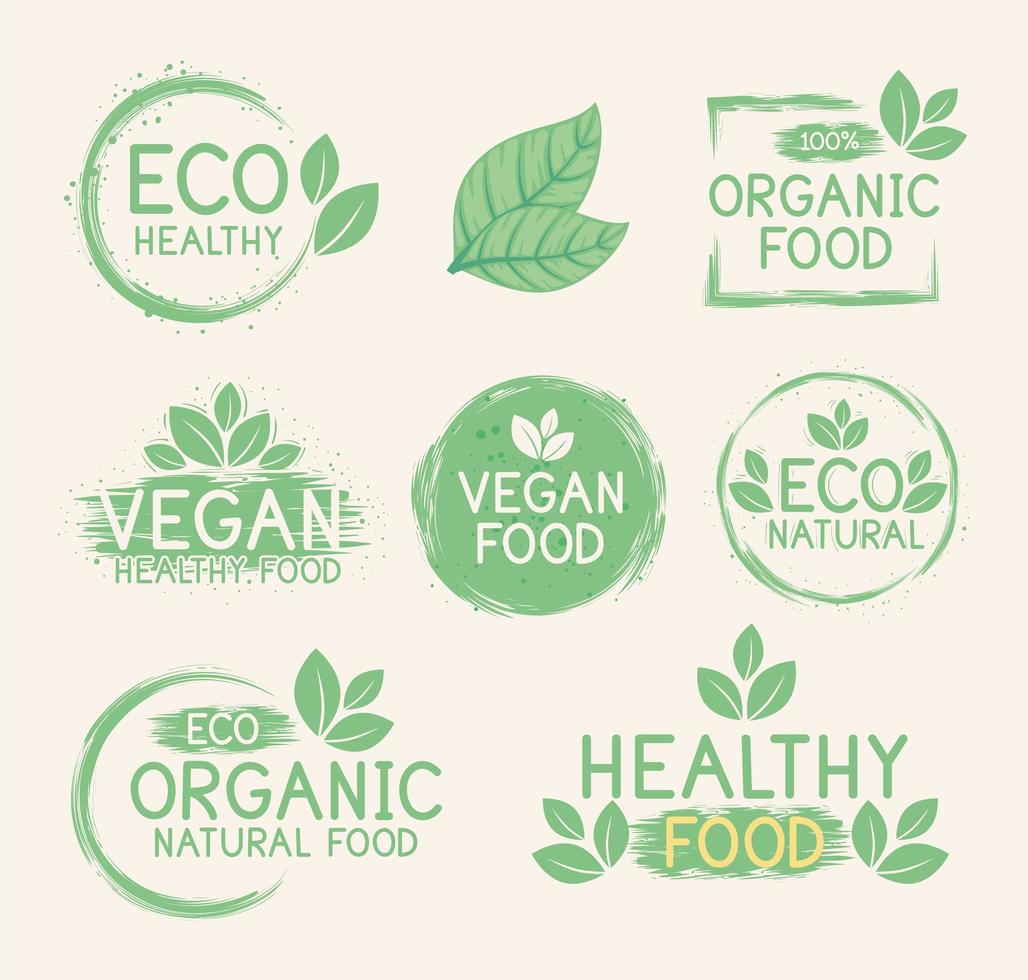 bundel groene labels vector