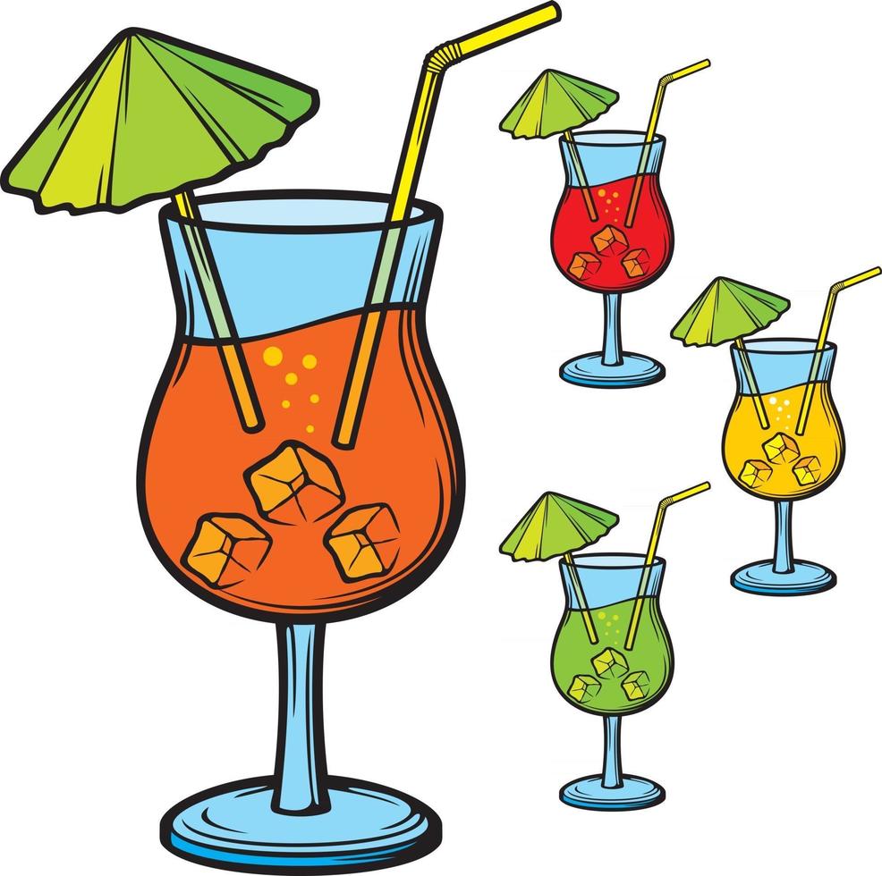 alcohol cocktailglas vector