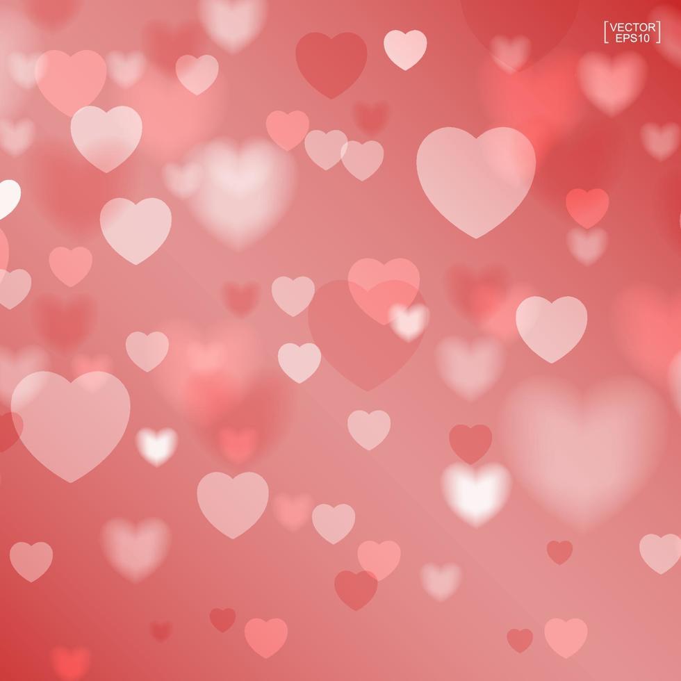 abstract rood hart voor Valentijnsdag achtergrond. vectorillustratie. vector