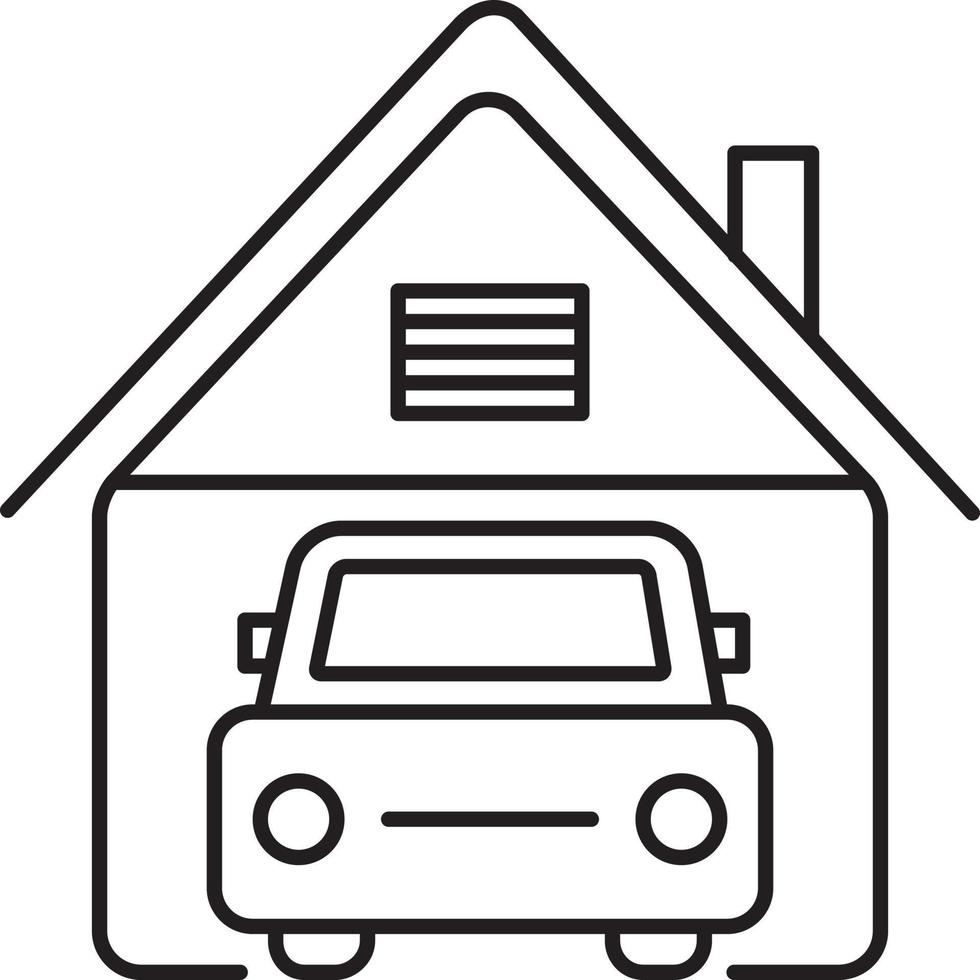 lijnpictogram voor garage vector