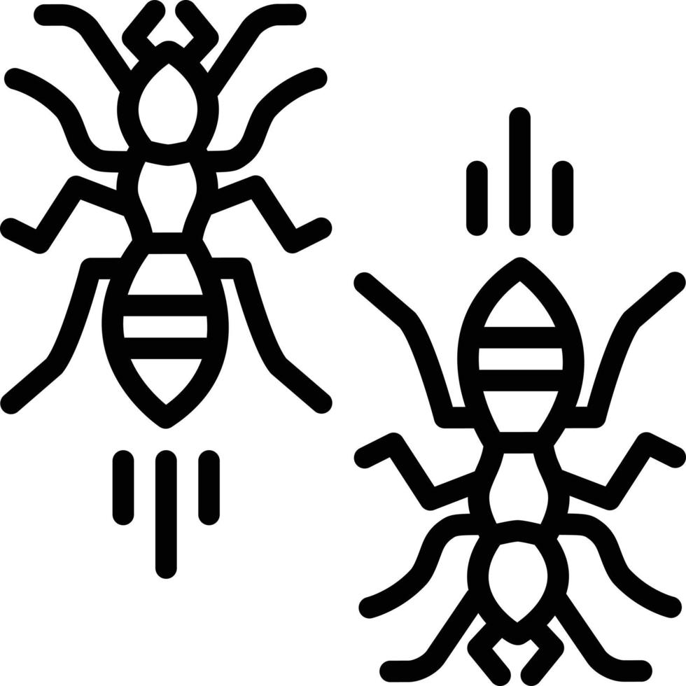 lijnpictogram voor mieren vector
