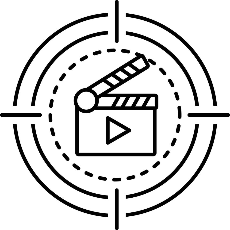 lijnpictogram voor film vector