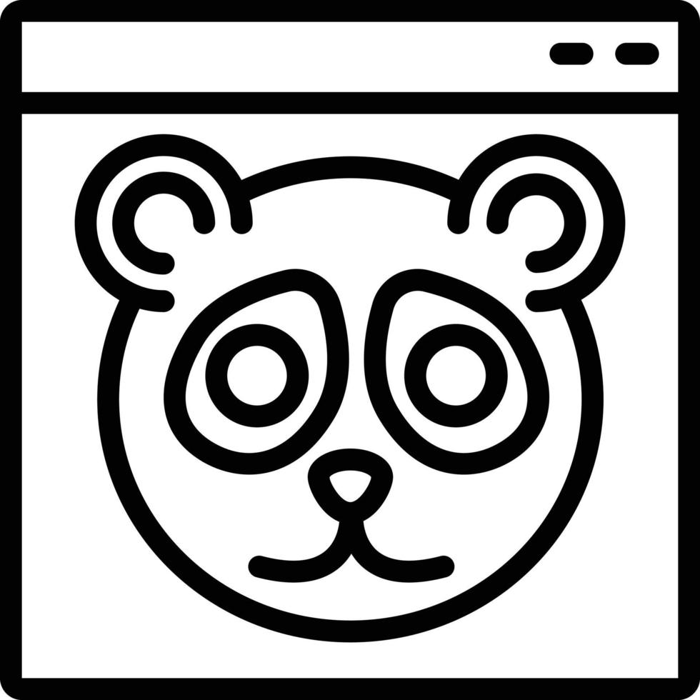 lijnpictogram voor google panda vector