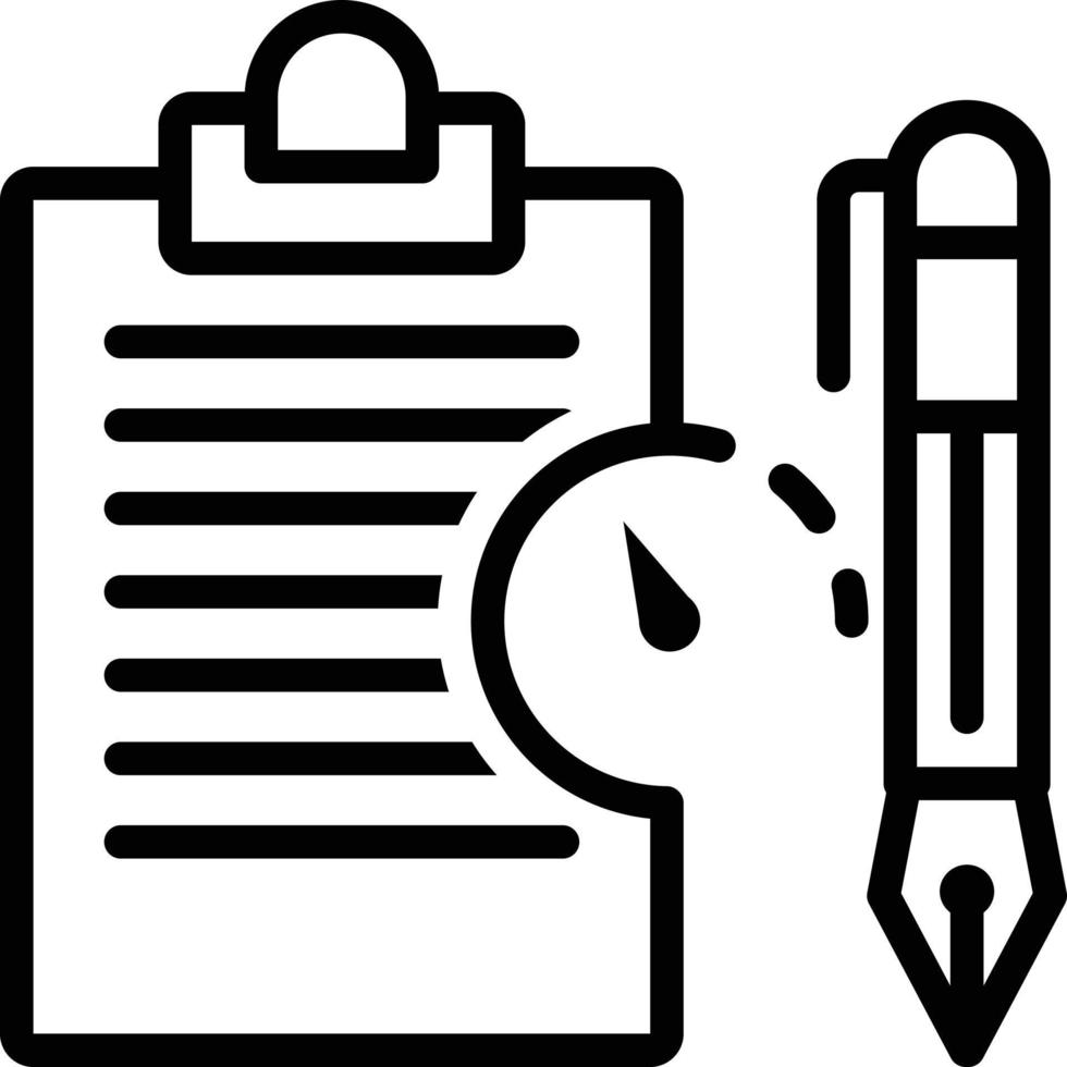 lijnpictogram voor langlopend contract vector