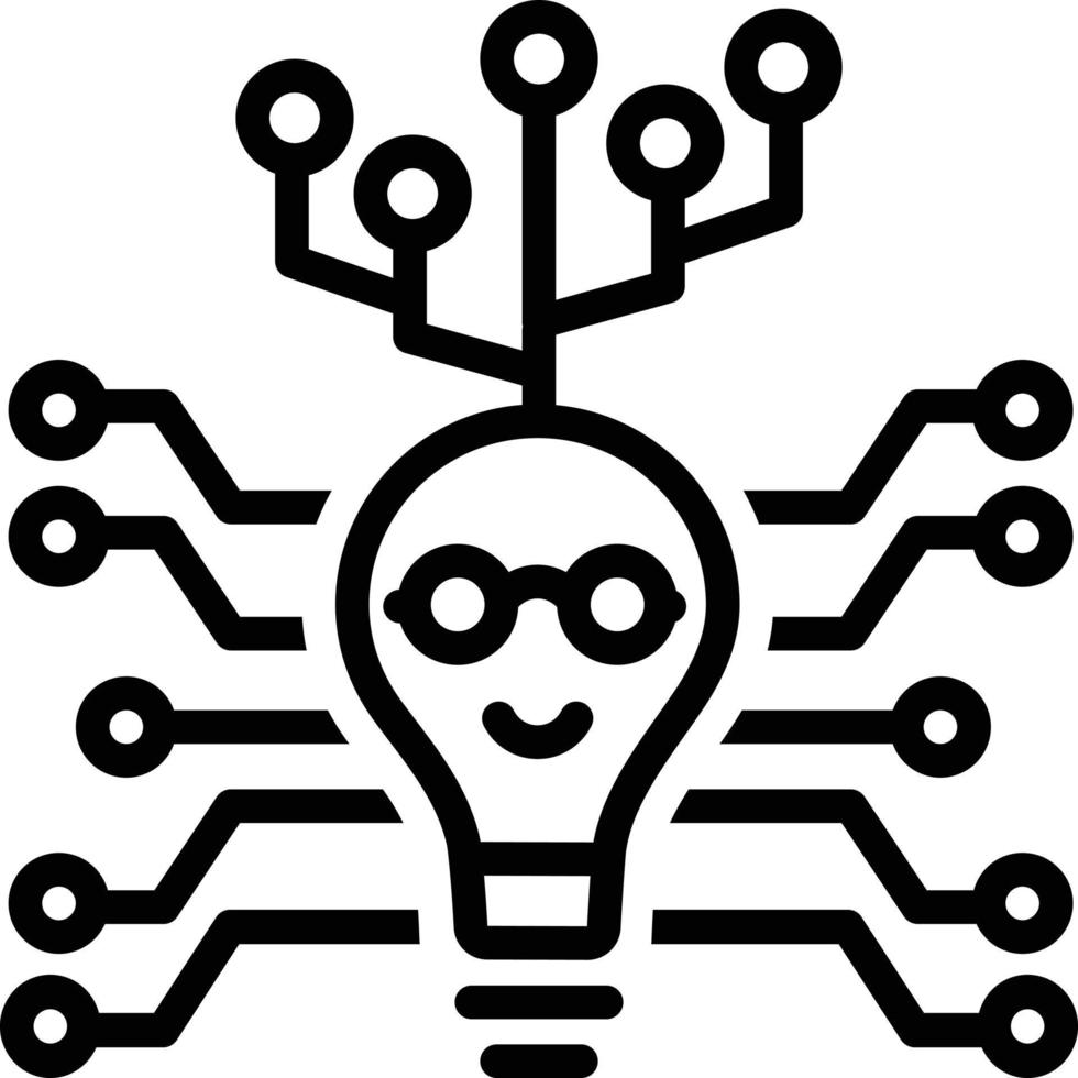 lijnpictogram voor digitaal vector