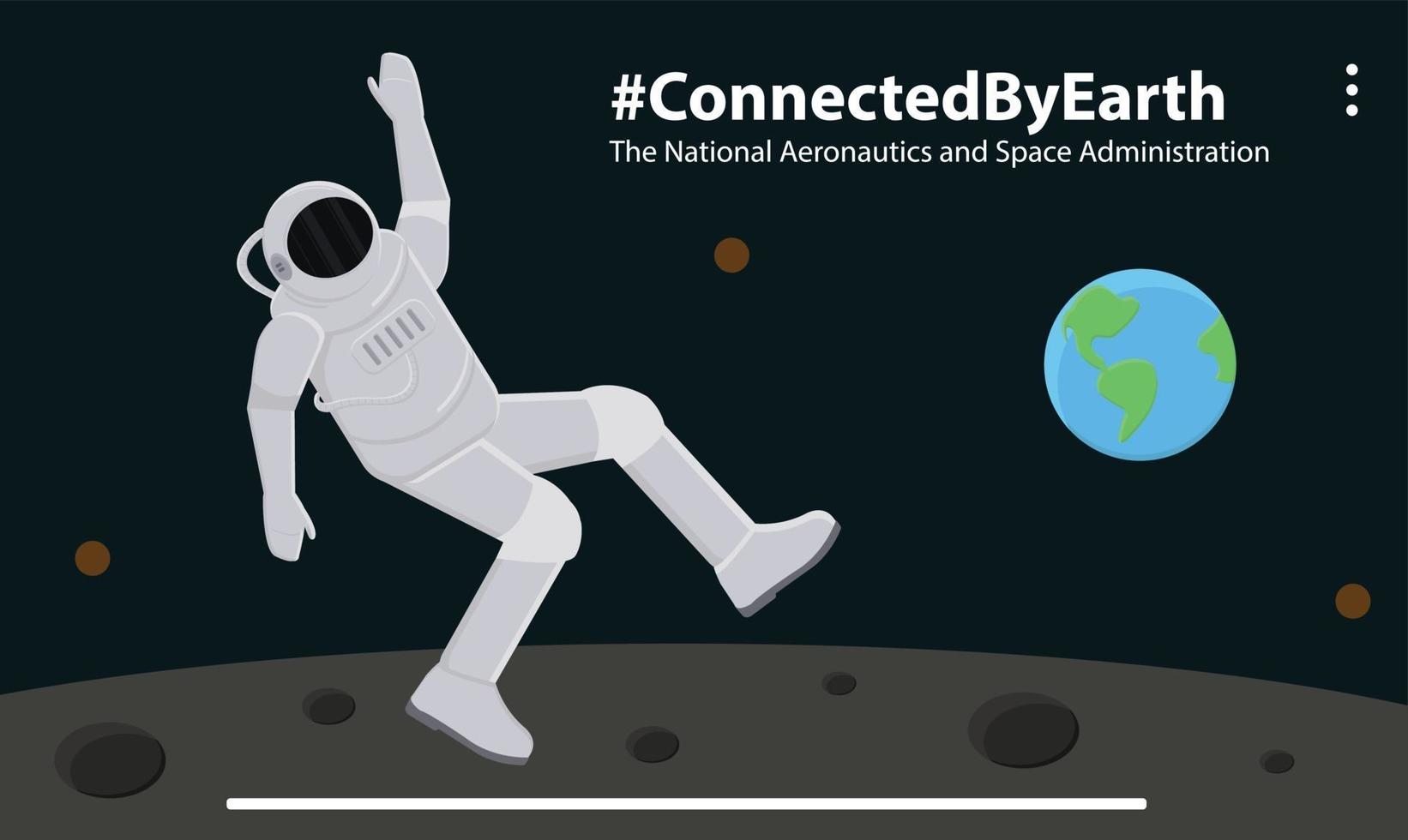melkweg astronaut aarde maan alien spelen modern illustratie karakter vector