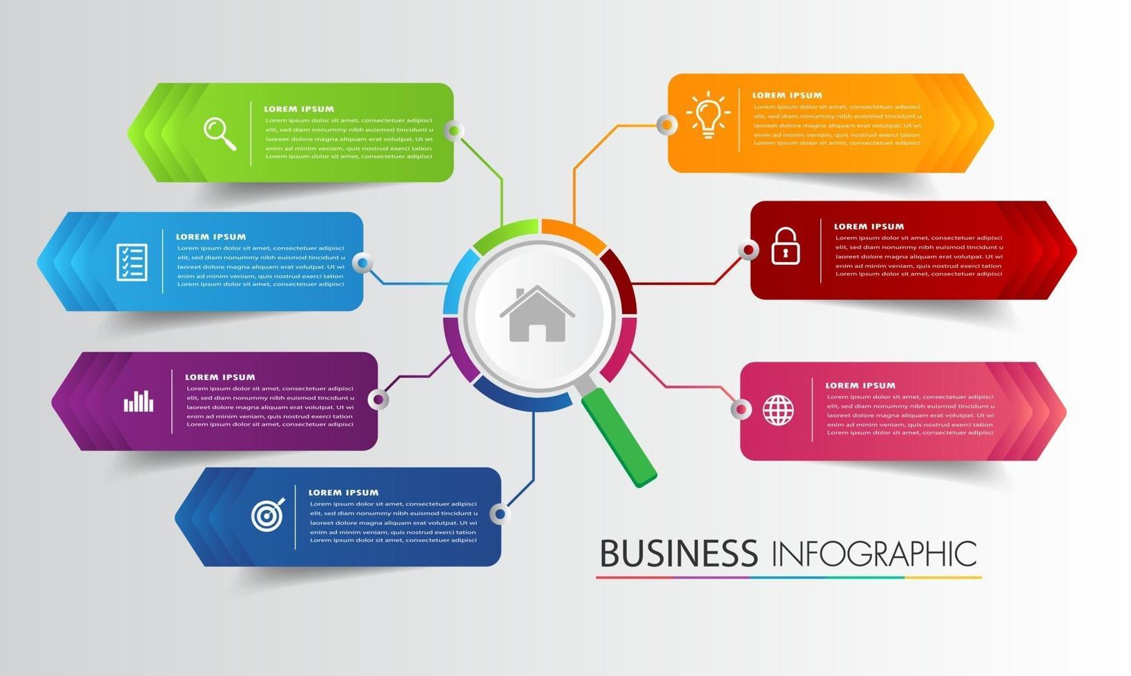 moderne tekstvaksjabloon, infographicsbanner vector